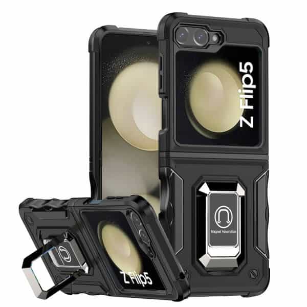 For Samsung Galaxy Z Flip 6 / Flip 5 5G Magnetic Ring Rugged Shockproof Case Heavy Duty Protective Back Cover For Samsung Galaxy Z Flip 6 / Flip 5 5G Magnetic Ring Rugged Shockproof Case Heavy Duty Protective Back Cover